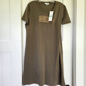 CALVIN KLEIN T- Shirt Cotton Dress. NEW